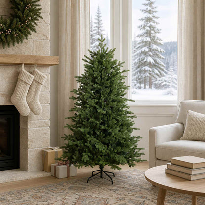 Artificial Hinged Christmas Tree 120 cm PVC and Metal Green