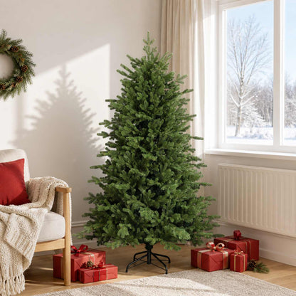 Artificial Hinged Christmas Tree 180 cm PVC and Metal Green