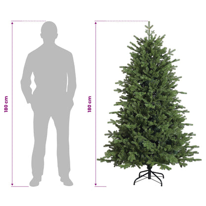 Artificial Hinged Christmas Tree 180 cm PVC and Metal Green