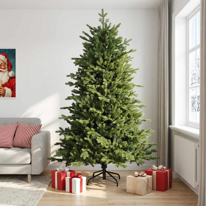 Artificial Hinged Christmas Tree 210 cm PVC and Metal Green