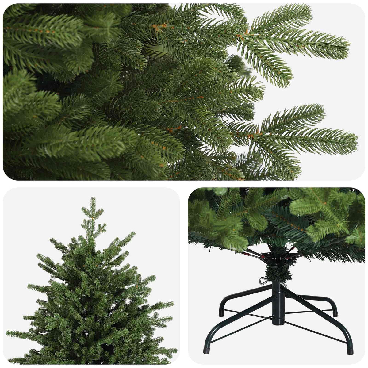 Artificial Hinged Christmas Tree 240 cm PVC and Metal Green
