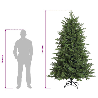 Artificial Hinged Christmas Tree 240 cm PVC and Metal Green