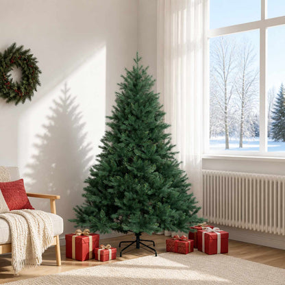 Artificial Hinged Christmas Tree 180 cm PVC and Metal Green