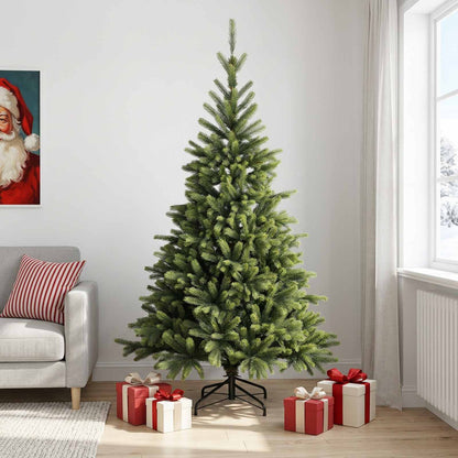 Artificial Hinged Christmas Tree 240 cm PVC and Metal Green