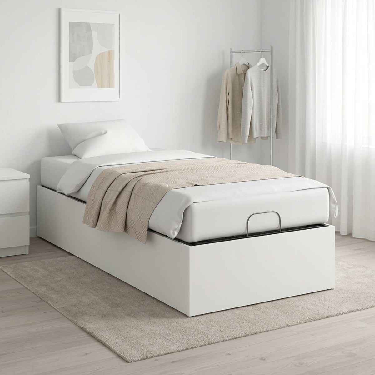 Bed Surround for Adjustable Bed Base White 80 x 200 cm