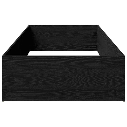 Bed Surround for Adjustable Bed Base Black Oak 70 x 200 cm