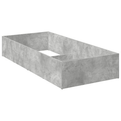 Bed Surround for Adjustable Bed Base Concrete Grey 70 x 200 cm
