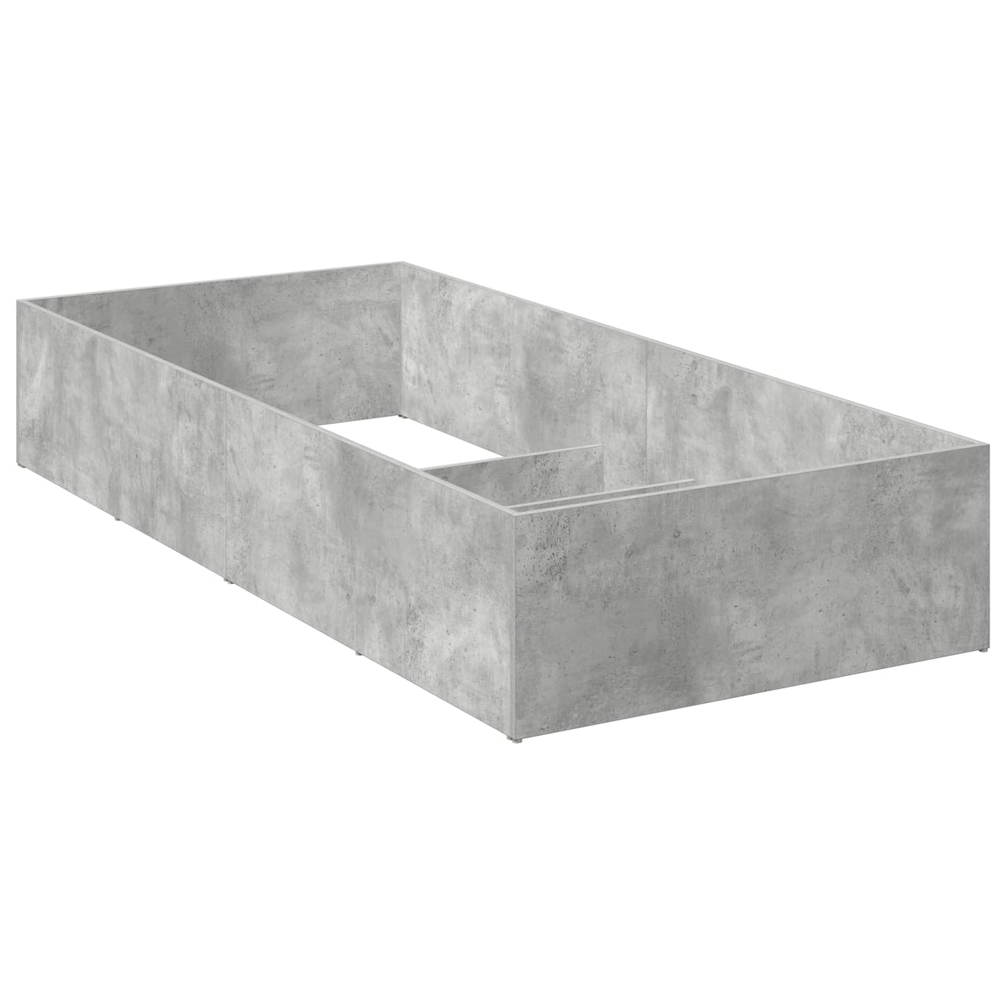 Bed Surround for Adjustable Bed Base Concrete Grey 90 x 200 cm