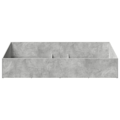 Bed Surround for Adjustable Bed Base Concrete Grey 90 x 200 cm