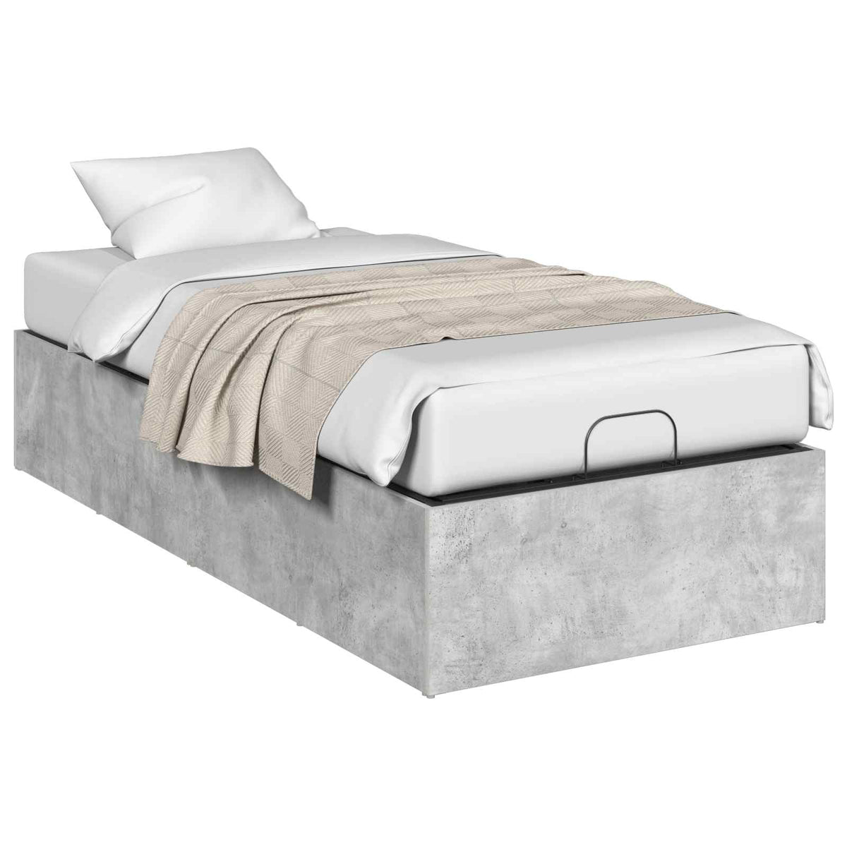 Bed Surround for Adjustable Bed Base Concrete Grey 100 x 190 cm