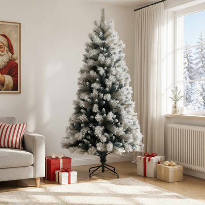 Artificial Hinged Christmas Tree 210 cm PVC and Metal