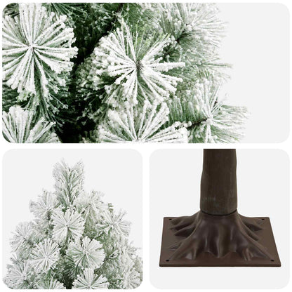 Artificial Hinged Christmas Tree 180 cm PVC and Metal