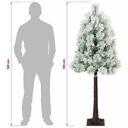 Artificial Hinged Christmas Tree 180 cm PVC and Metal