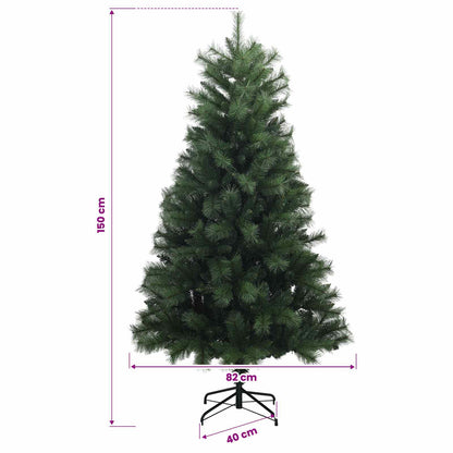Artificial Hinged Christmas Tree 150 cm PVC and Metal Green