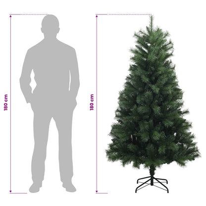 Artificial Hinged Christmas Tree 180 cm PVC and Metal Green
