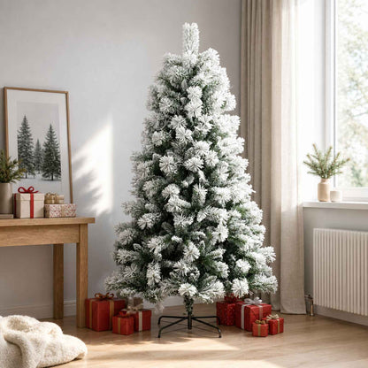 Artificial Hinged Christmas Tree 180 cm PVC and Metal