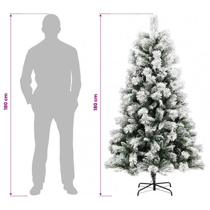 Artificial Hinged Christmas Tree 180 cm PVC and Metal