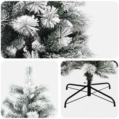 Artificial Hinged Christmas Tree 240 cm PVC and Metal