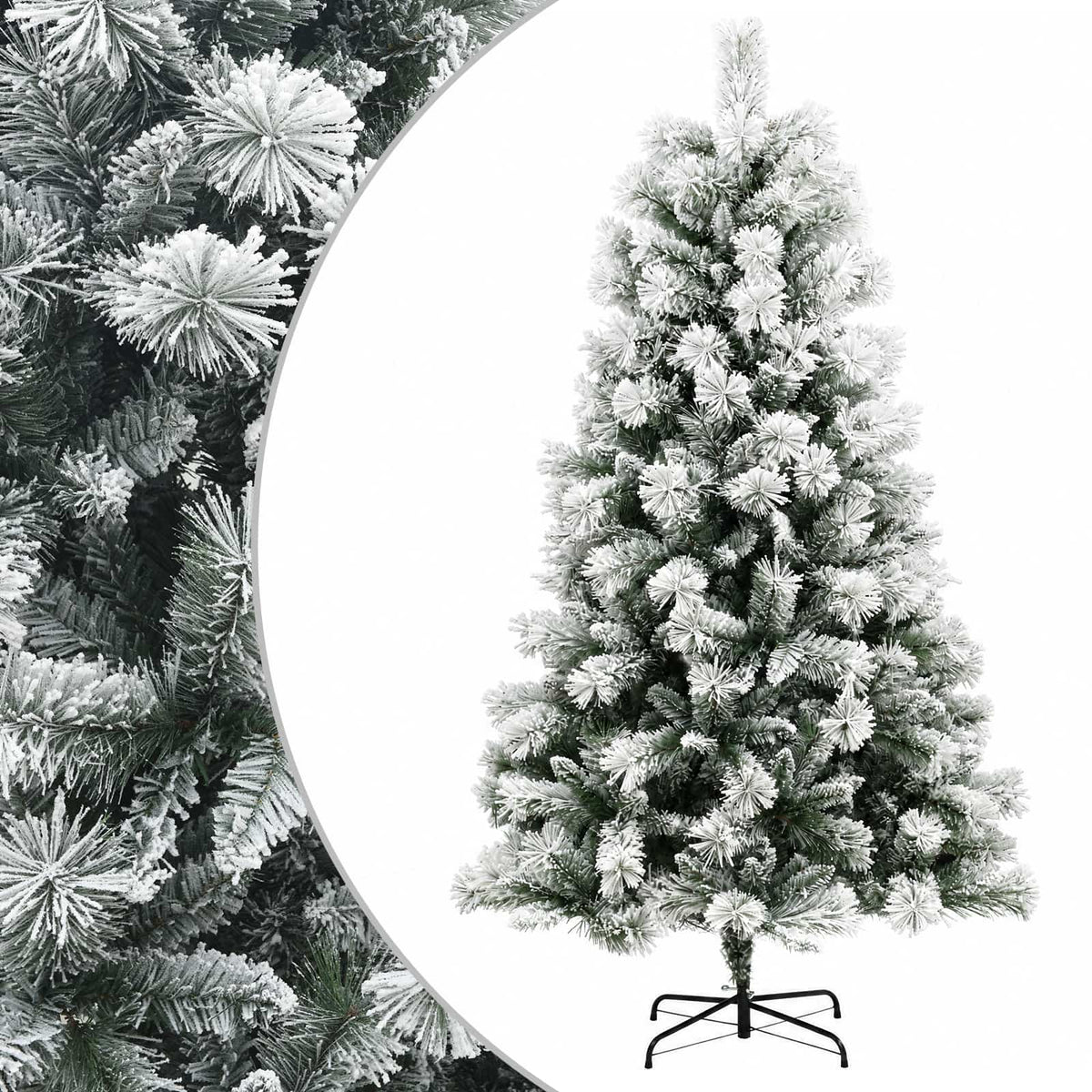 Artificial Hinged Christmas Tree 240 cm PVC and Metal