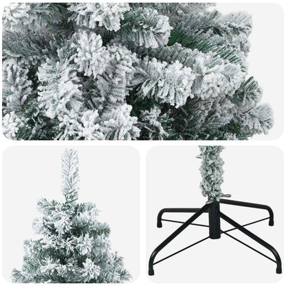 Artificial Christmas Tree 150 cm PVC and Steel Green and White