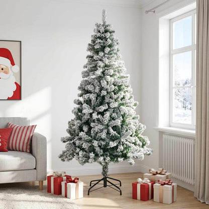 Artificial Christmas Tree 240 cm PVC and Steel Green and White