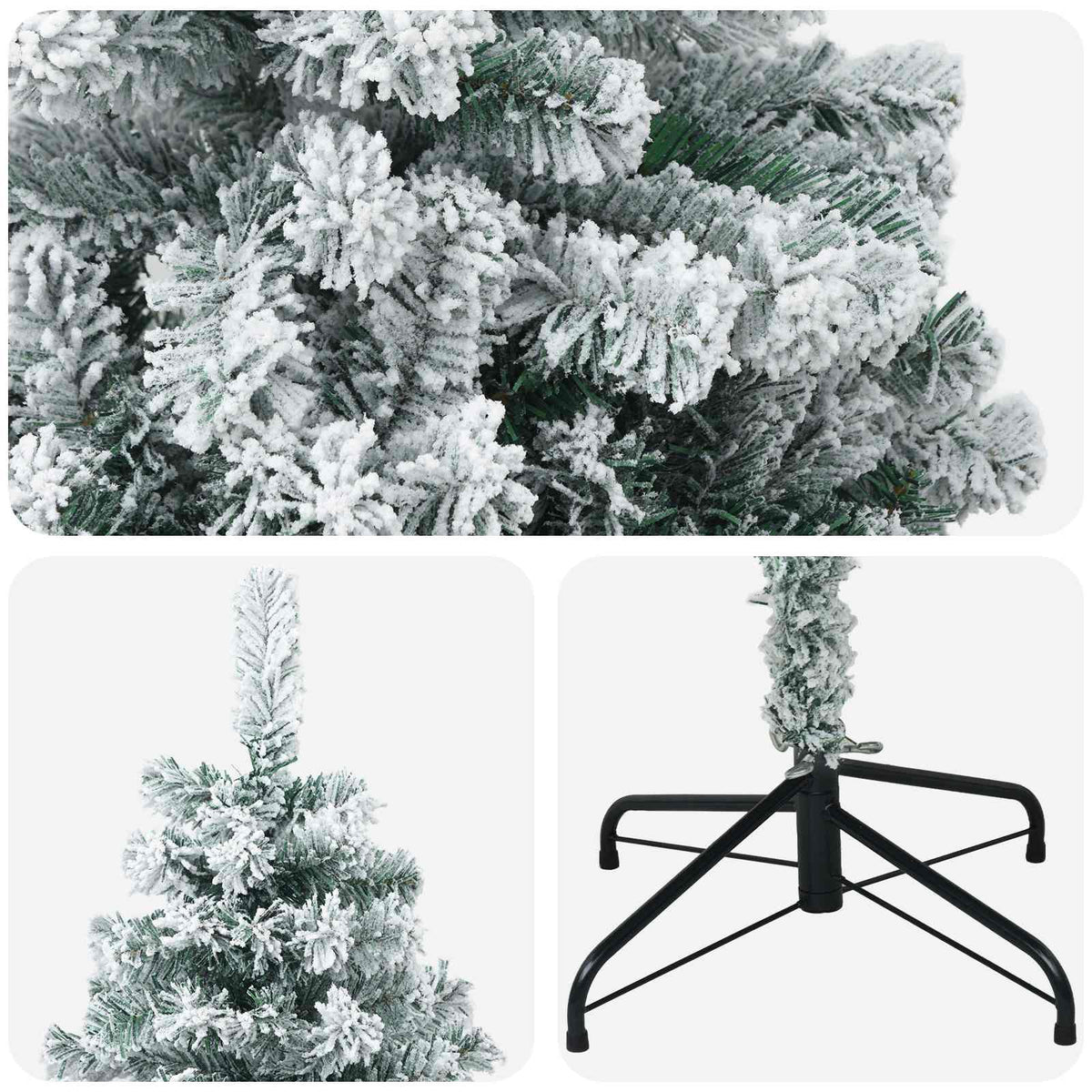 Artificial Christmas Tree 240 cm PVC and Steel Green and White