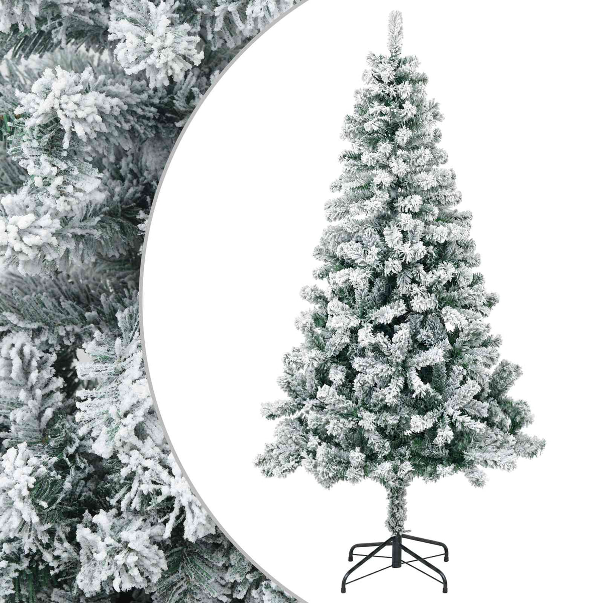 Artificial Christmas Tree 240 cm PVC and Steel Green and White