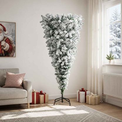 Upside-down Artificial Christmas Tree 210 cm PVC and Steel