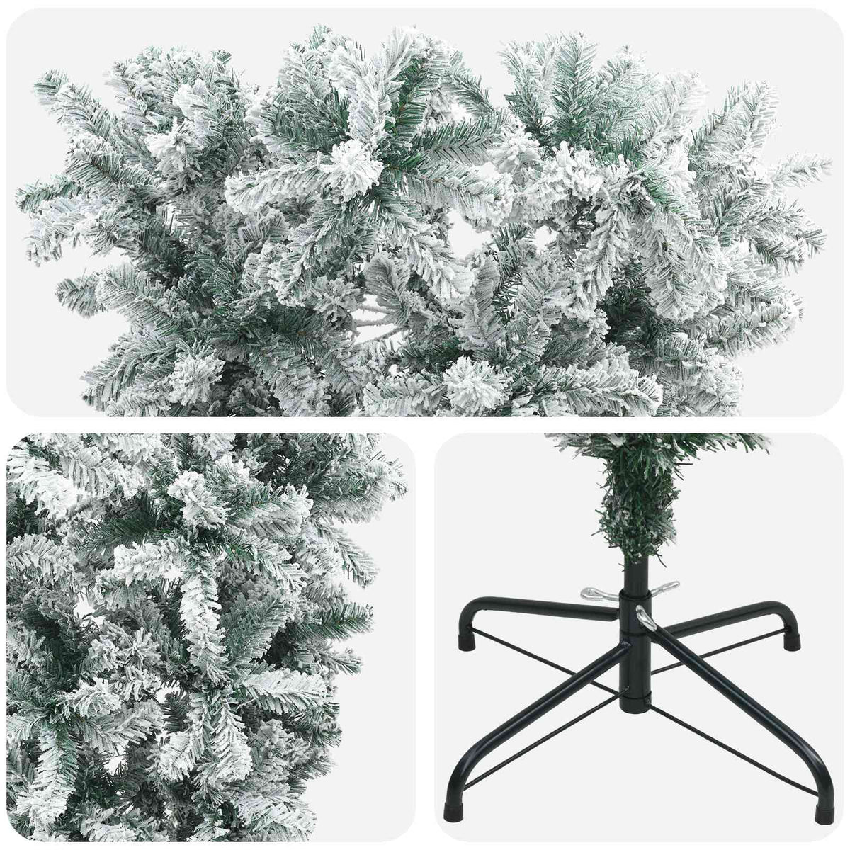 Upside-down Artificial Christmas Tree 210 cm PVC and Steel