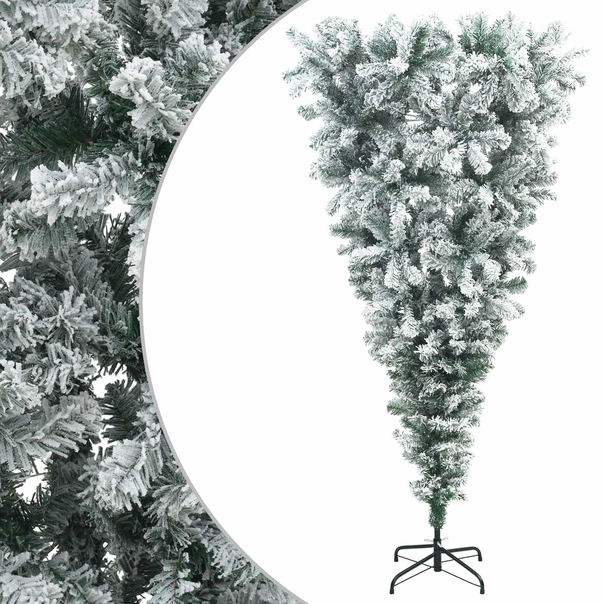 Upside-down Artificial Christmas Tree 210 cm PVC and Steel