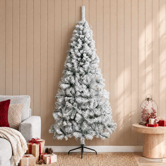 Artificial Christmas Tree 180 cm PVC and Steel Green and White