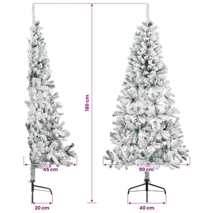 Artificial Christmas Tree 180 cm PVC and Steel Green and White