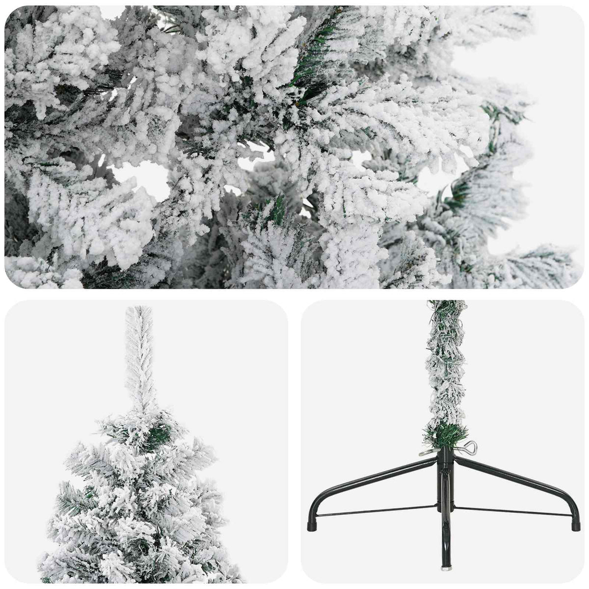 Artificial Christmas Tree 240 cm PVC and Steel Green and White