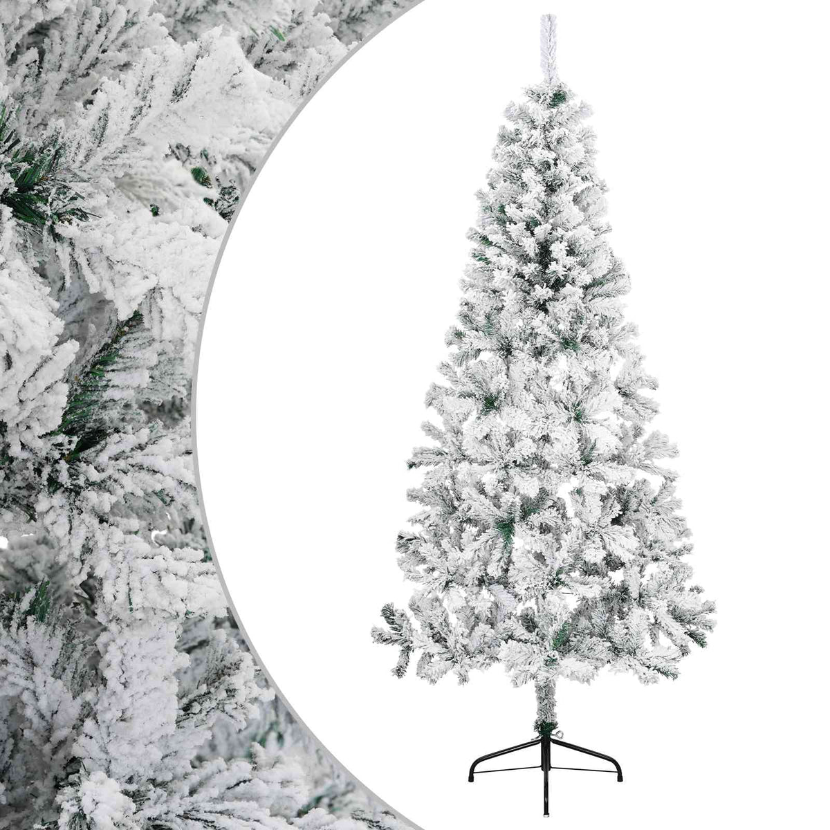 Artificial Christmas Tree 240 cm PVC and Steel Green and White