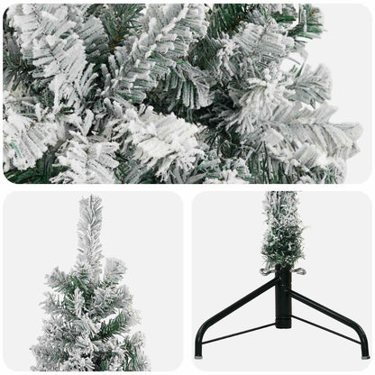 Artificial Christmas Tree 180 cm PVC and Steel Green and White