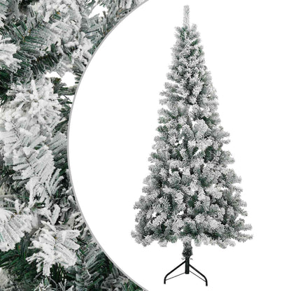 Artificial Christmas Tree 180 cm PVC and Steel Green and White