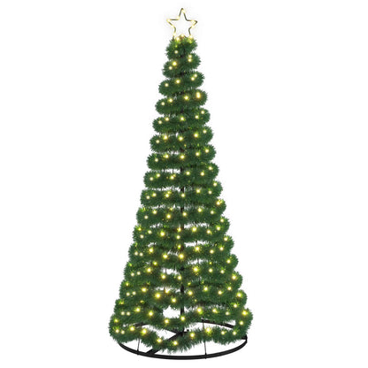 LED Tinsel Christmas Tree with Base EKENAS 180 cm 220 LEDs