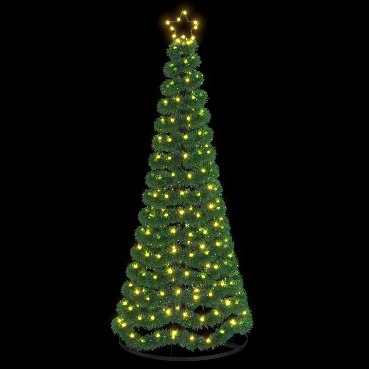 LED Tinsel Christmas Tree with Base EKENAS 180 cm 220 LEDs