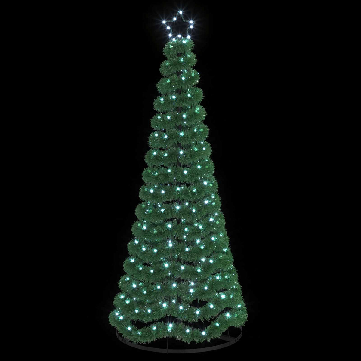 LED Tinsel Christmas Tree with Base EKENAS 180 cm 220 LEDs