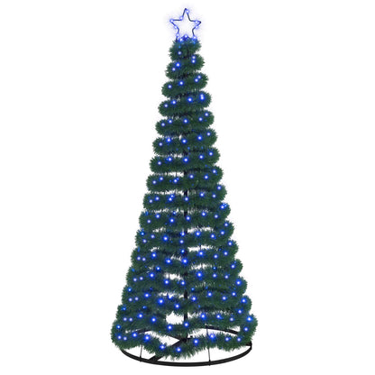 LED Tinsel Christmas Tree with Base EKENAS 180 cm 220 LEDs Blue