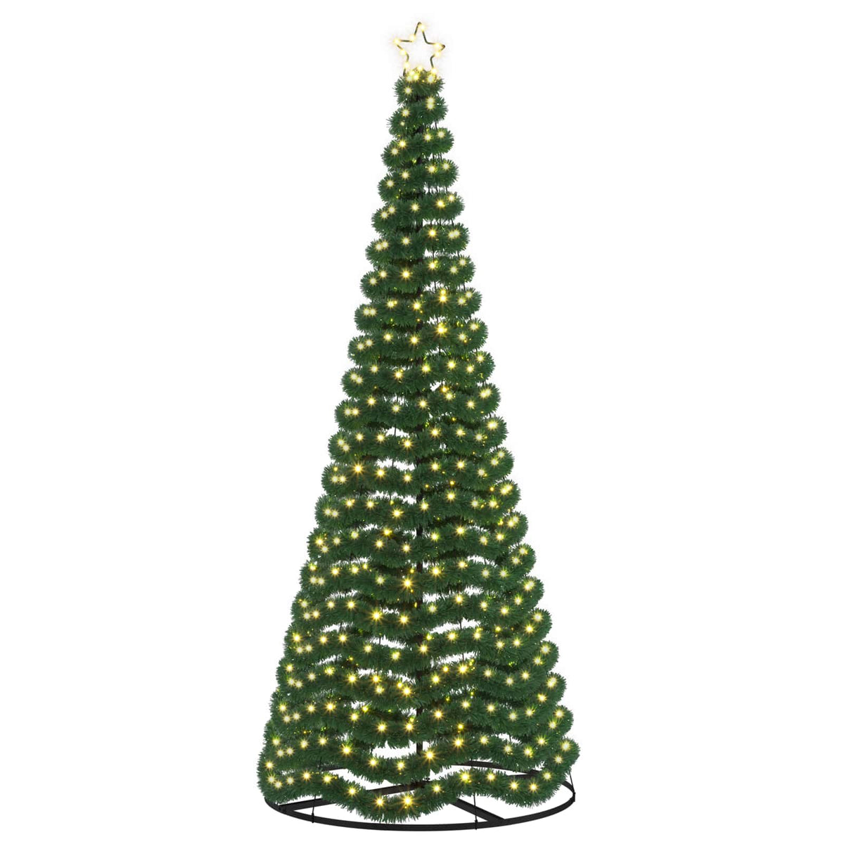 LED Tinsel Christmas Tree with Base EKENAS 250 cm 370 LEDs