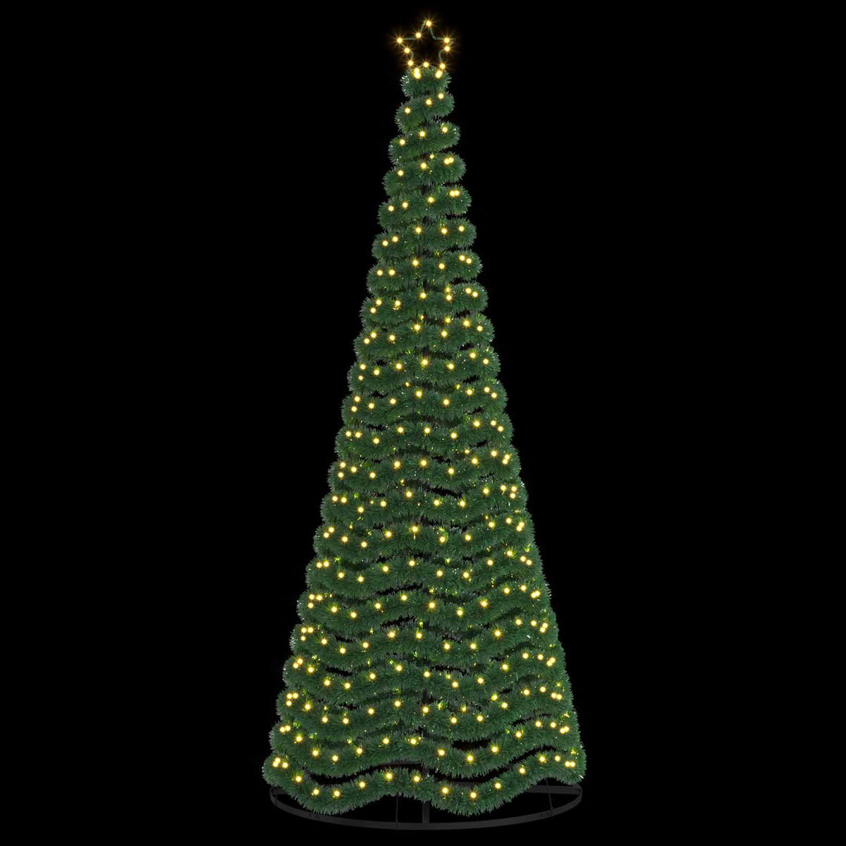 LED Tinsel Christmas Tree with Base EKENAS 250 cm 370 LEDs