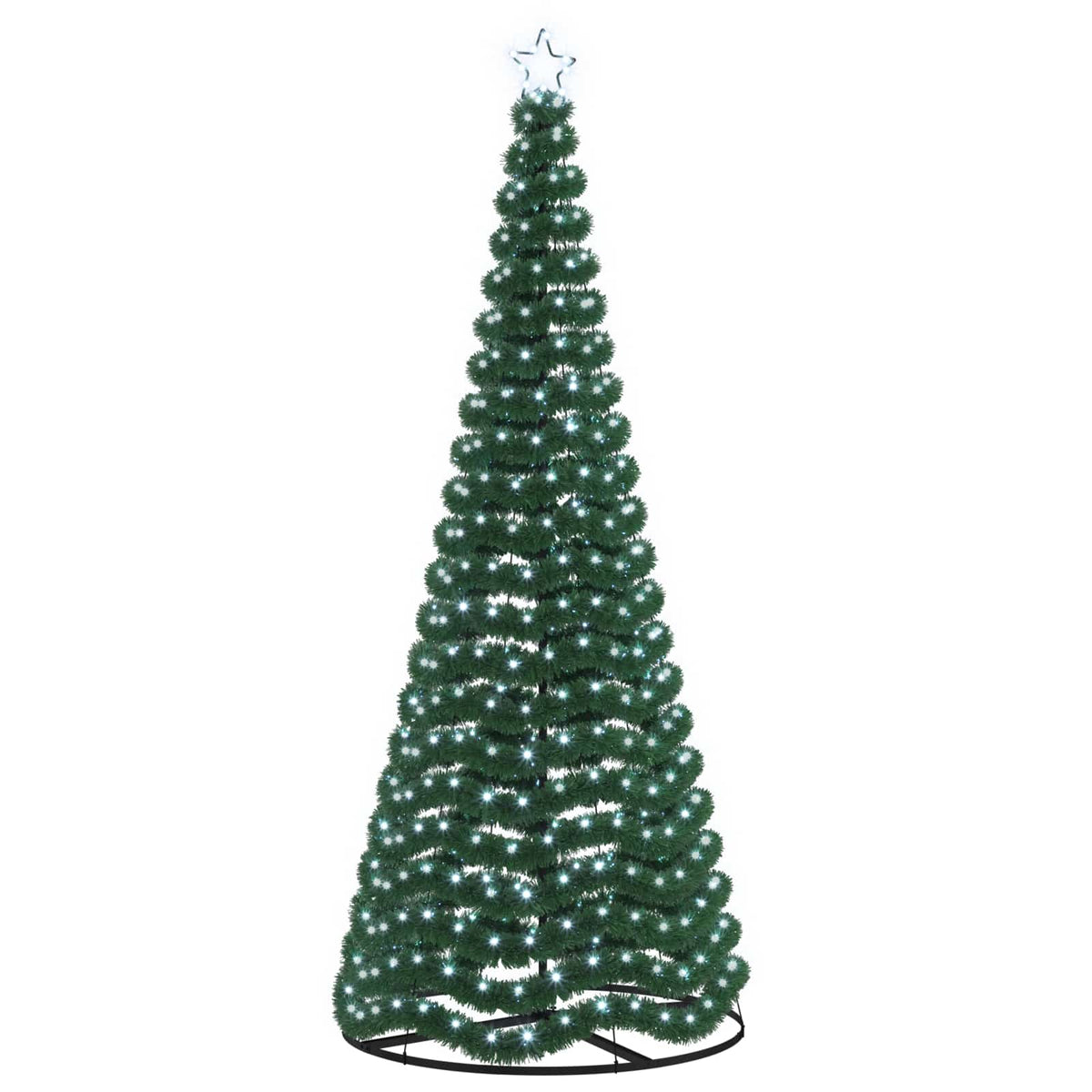 LED Tinsel Christmas Tree with Base EKENAS 250 cm 370 LEDs