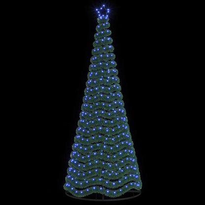 LED Tinsel Christmas Tree with Base EKENAS 250 cm 370 LEDs Blue