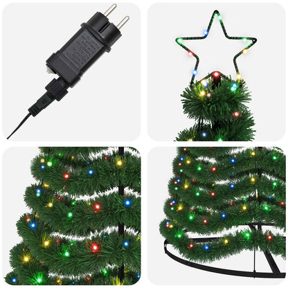 LED Tinsel Christmas Tree with Base EKENAS 250 cm 370 LEDs