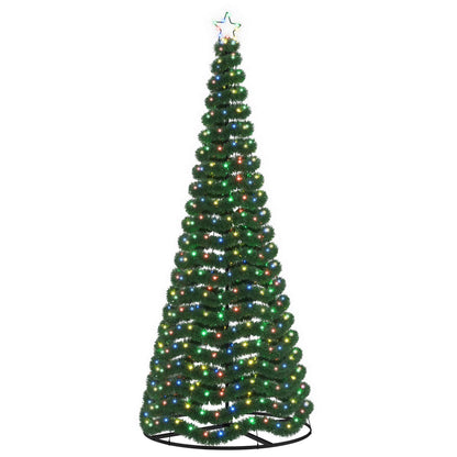 LED Tinsel Christmas Tree with Base EKENAS 250 cm 370 LEDs