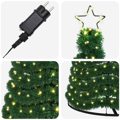 LED Tinsel Christmas Tree with Base EKENAS 300 cm 475 LEDs