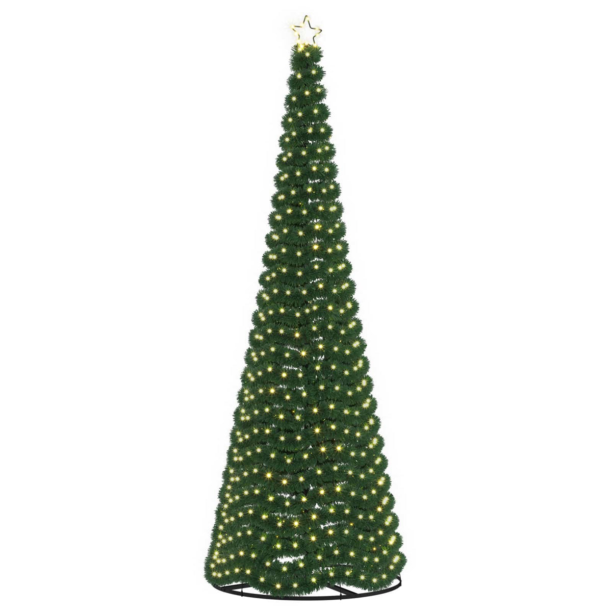 LED Tinsel Christmas Tree with Base EKENAS 300 cm 475 LEDs