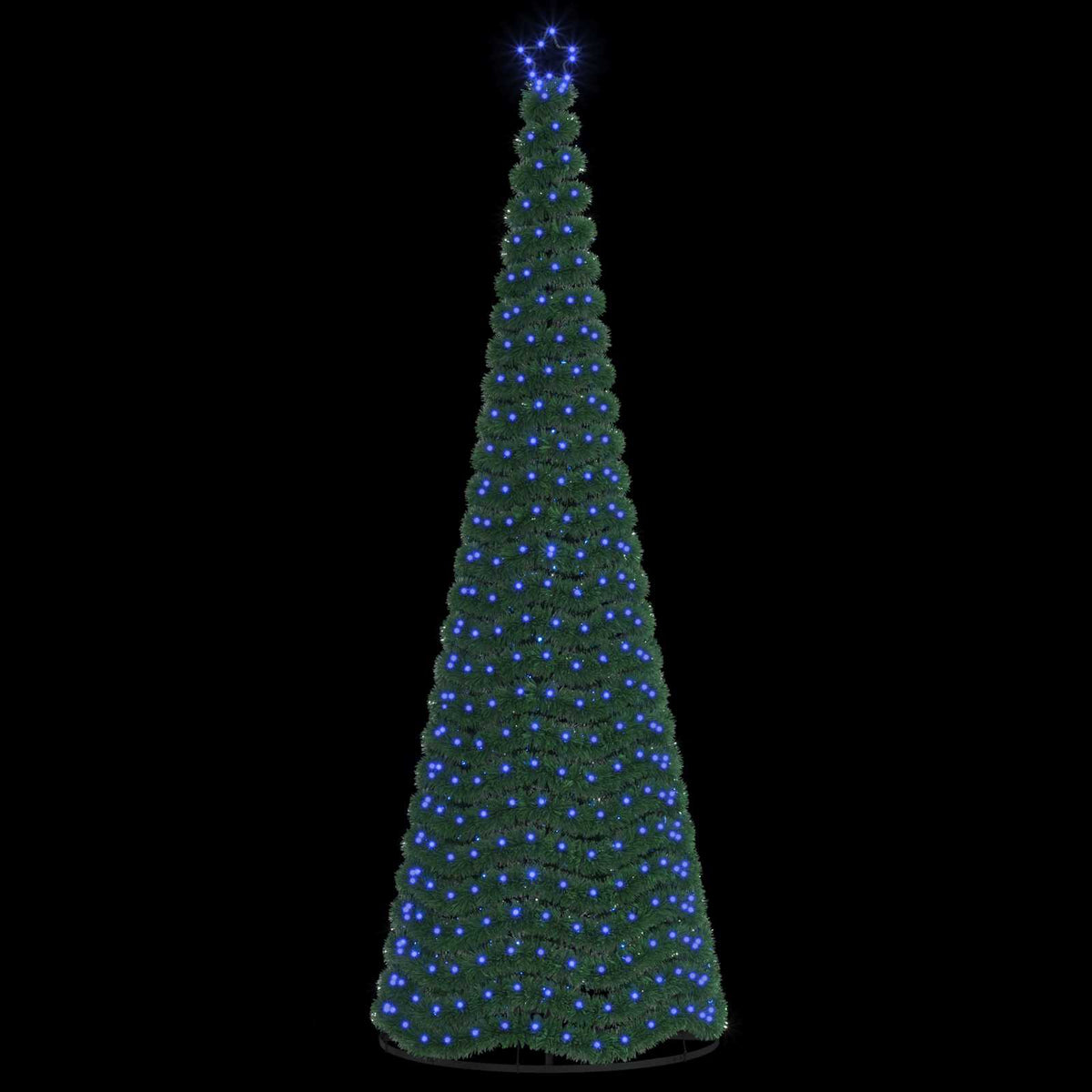 LED Tinsel Christmas Tree with Base EKENAS 300 cm 475 LEDs Blue