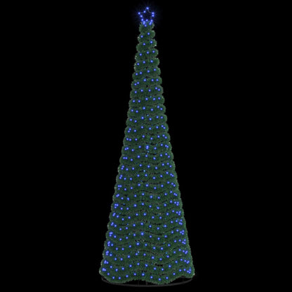 LED Tinsel Christmas Tree with Base EKENAS 300 cm 475 LEDs Blue